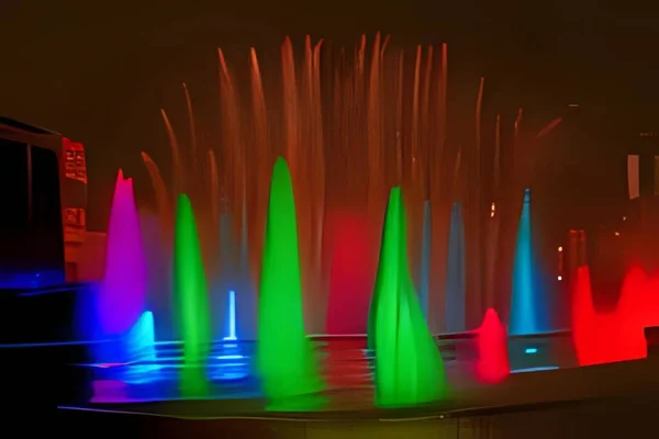 gece güzel renkli Çeşmesi