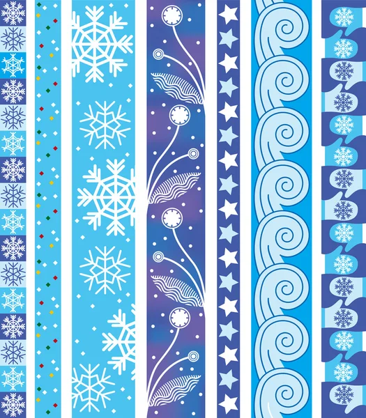 Winter vector border — Stock Vector