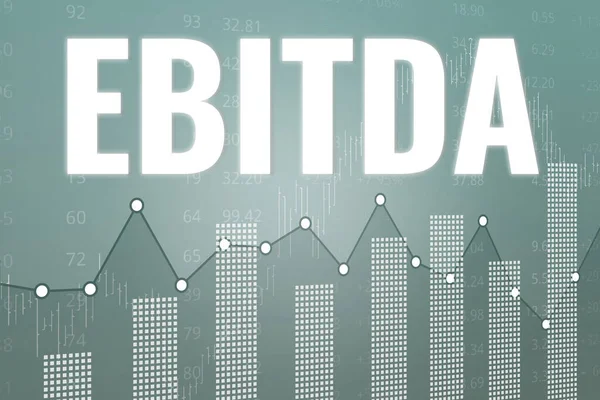 Finanzbegriff Ebitda Ergebnis Vor Zinsen Steuern Und Abschreibungen Auf Grauem — Stockfoto