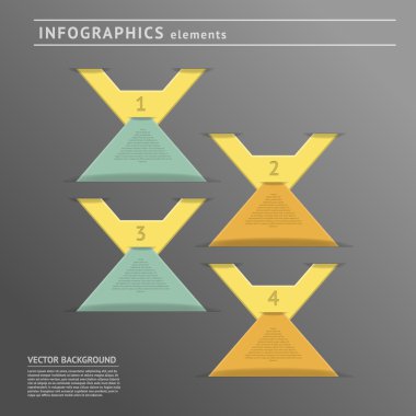 infographics tasarım öğeleri koyu arka plan üzerinde