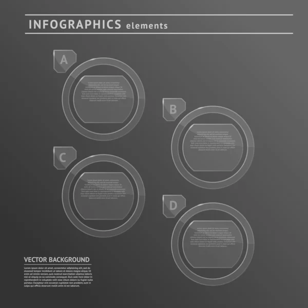 Glass infographics elements — Stock Vector