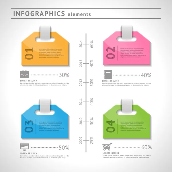 Elementy biznesu infografiki. nowoczesny projekt szablonu. Web lub układ graficzny — Wektor stockowy