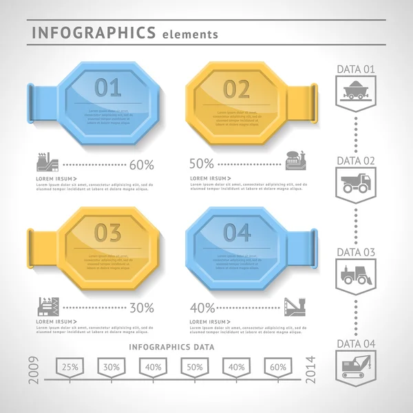 Elementos infográficos industriais. Modelo de design moderno. Layout web ou gráfico — Vetor de Stock