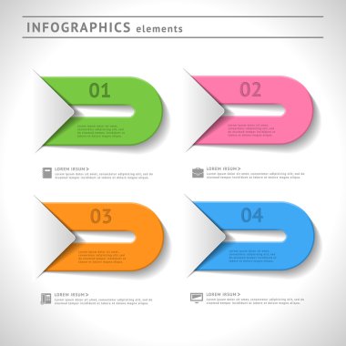 infographics elemanları. tasarım şablonu. grafik veya Web sitesi renkli düzen