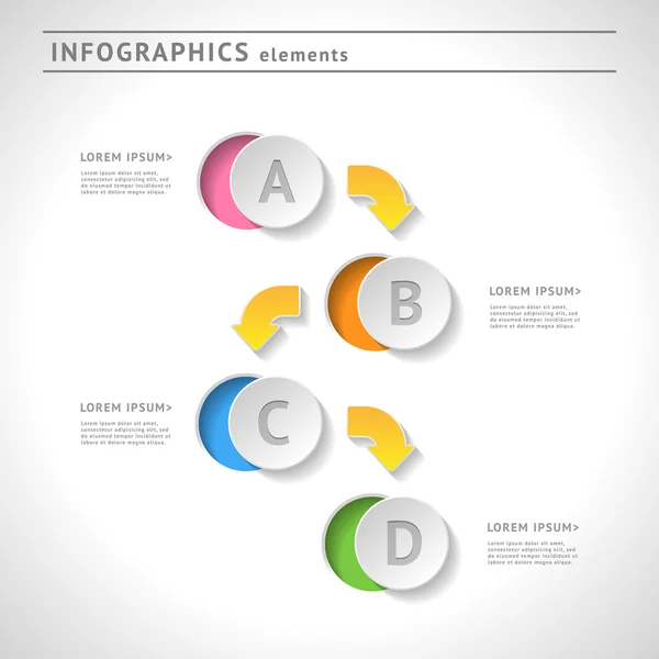 Elementos de infográficos de negócios. Modelo de design moderno. Layout gráfico ou web abstrato — Vetor de Stock