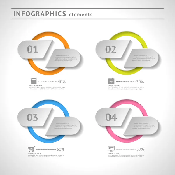 Инфографические элементы бизнеса. Современный шаблон дизайна. Веб или графический макет — стоковый вектор