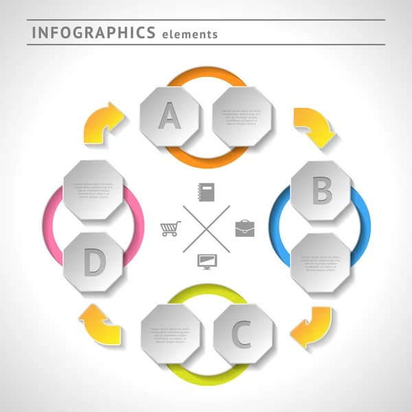 Elementy biznesu infografiki. nowoczesny projekt szablonu. Web lub układ graficzny — Wektor stockowy