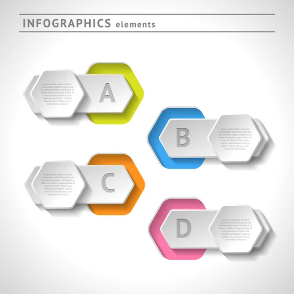 Zakelijke infographics elementen. moderne ontwerpsjabloon. abstracte web of grafische lay-out — Stockvector