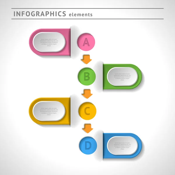 Business infografik elementer. Moderne design skabelon. Abstrakt web eller grafisk layout – Stock-vektor