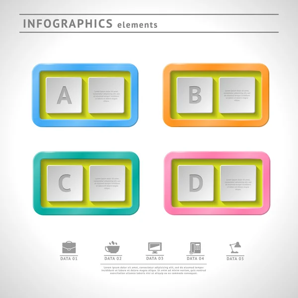 Elementi di infografica aziendale. Modello di design moderno. Layout astratto web o grafico — Vettoriale Stock