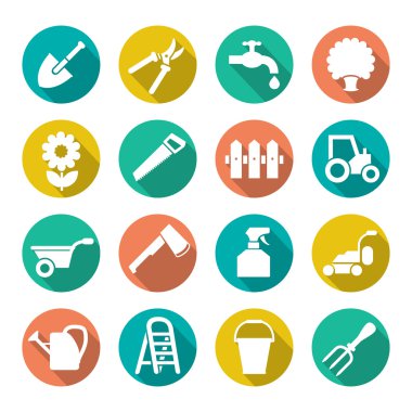 düz tarzı Bahçe simgeler