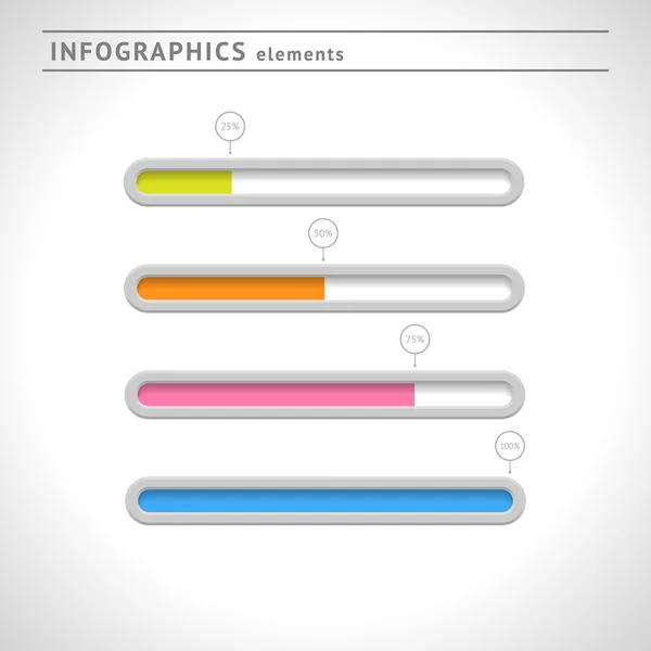 Download bars and progress indicators — Stock Vector