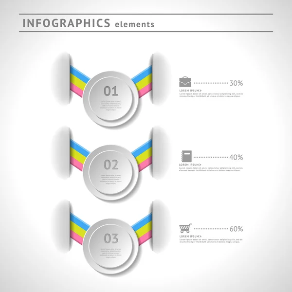 Elementos de infográficos de negócios. Modelo de design moderno. Layout gráfico ou web abstrato — Vetor de Stock