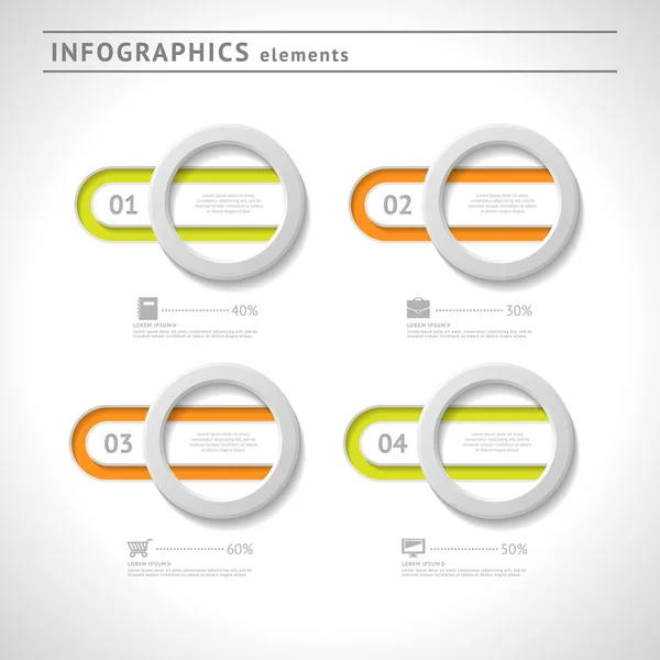 Elementos de infográficos de negócios. Modelo de design moderno. Layout gráfico ou web abstrato — Vetor de Stock