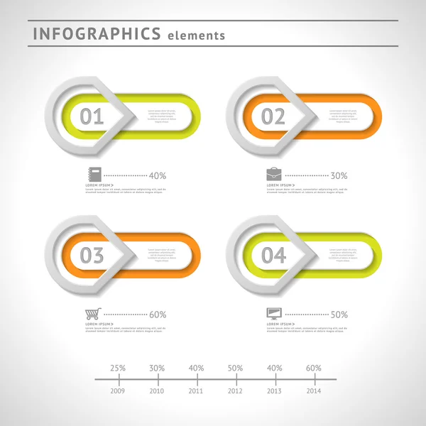 Business infographics elements. Modern design template. Abstract web or graphic layout — Stock Vector