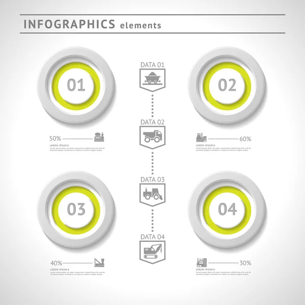 Industrial infographics elements. Modern design template. Abstract web or graphic layout — Stock Vector