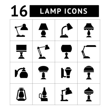 Set icons of lamps