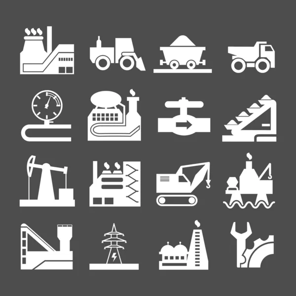 Set icônes de l'industrie — Image vectorielle