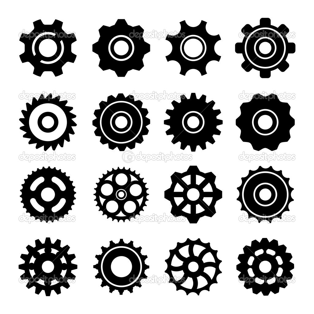 Set icons of gears