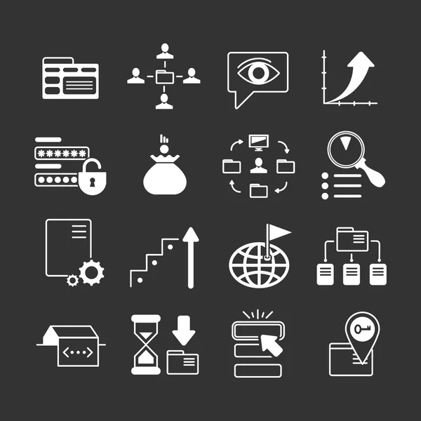 Set icons of SEO, web and internet — Stock Vector