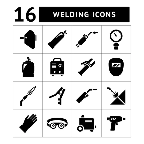 Set icons of welding — Stock Vector