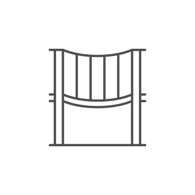 Çocuklar köprü çizgisi simgesini beyaza sardı