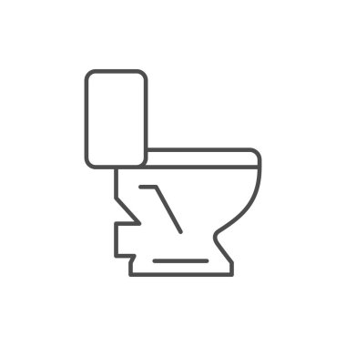 Tuvalet kapağı çizgisi ana hatları simgesi