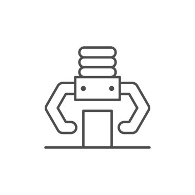 Robotik kol çizgisi ana hatları simgesi