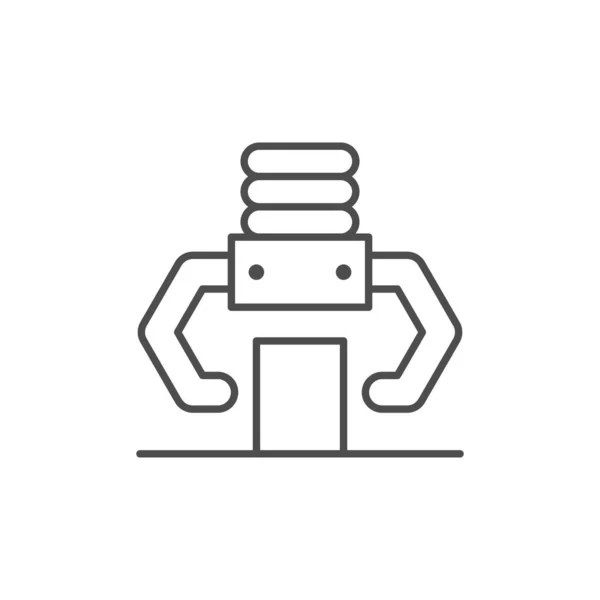 Icono de contorno de línea de brazo robótico — Vector de stock