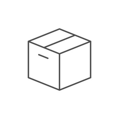 Karton kutu satırı ana hatları simgesi