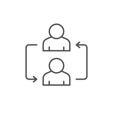 Değiştirme satırı ana hatları simgesi