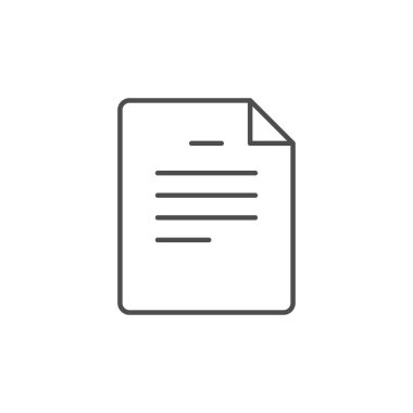 Belge veya sözleşme satır özeti simgesi