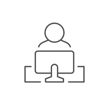 Bilgisayar satırı özet simgesindeki kişi