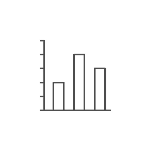 Pénzügyi grafikon vonal vázlatos ikon — Stock Vector