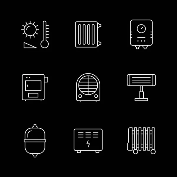 Définir les icônes de chauffage — Image vectorielle