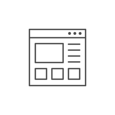 Web sitesi veya web geliştirme satırı simgesi