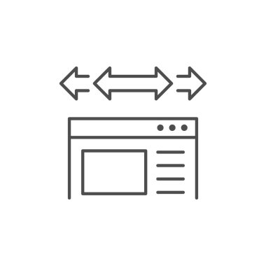 İlgili web sitesi satırı ana hatları simgesi