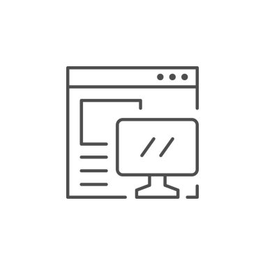 Masaüstü web sitesi çizgisi ana simgesi