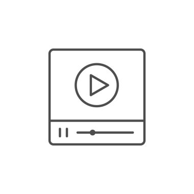 Video oynatıcı satır ana hatları simgesi