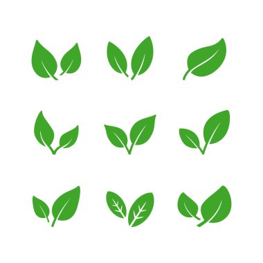 Eko yaprağının kabartma simgelerini beyaza ayır