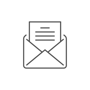 Belge posta satırı ana hatları simgesi