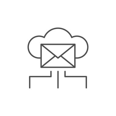 Bulut e- posta çizgisi ana simgesi