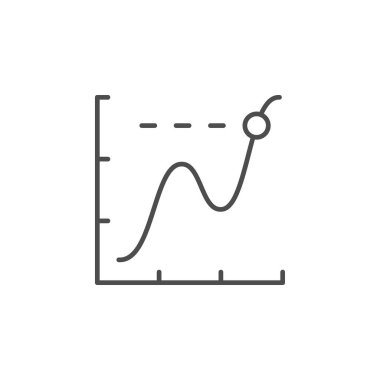 Finansal grafik çizgisi ana hatları simgesi