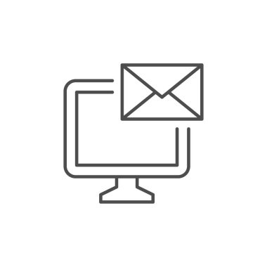 Bilgisayar posta satırı ana hatları simgesi