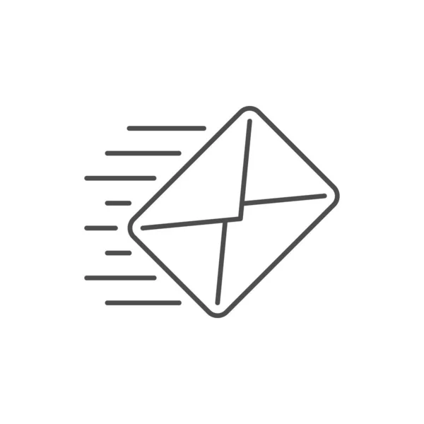 Dispositions ikon för post Utskicks rad — Stock vektor