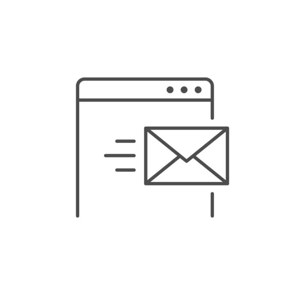 Website e-mail lijn schema pictogram — Stockvector