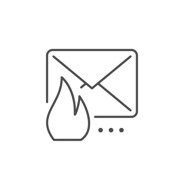 Ikona urgentní linky pošty — Stockový vektor