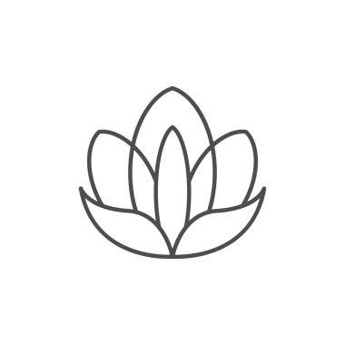 Lotus çizgisi simgesi veya yoga sembolü