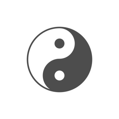 Yin yang simgesi ya da denge konsepti beyaza izole edildi