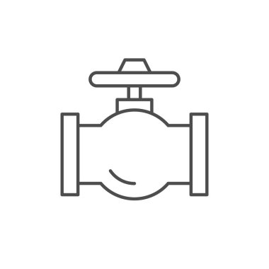 Boru vanası çizgisi ana hatları simgesi